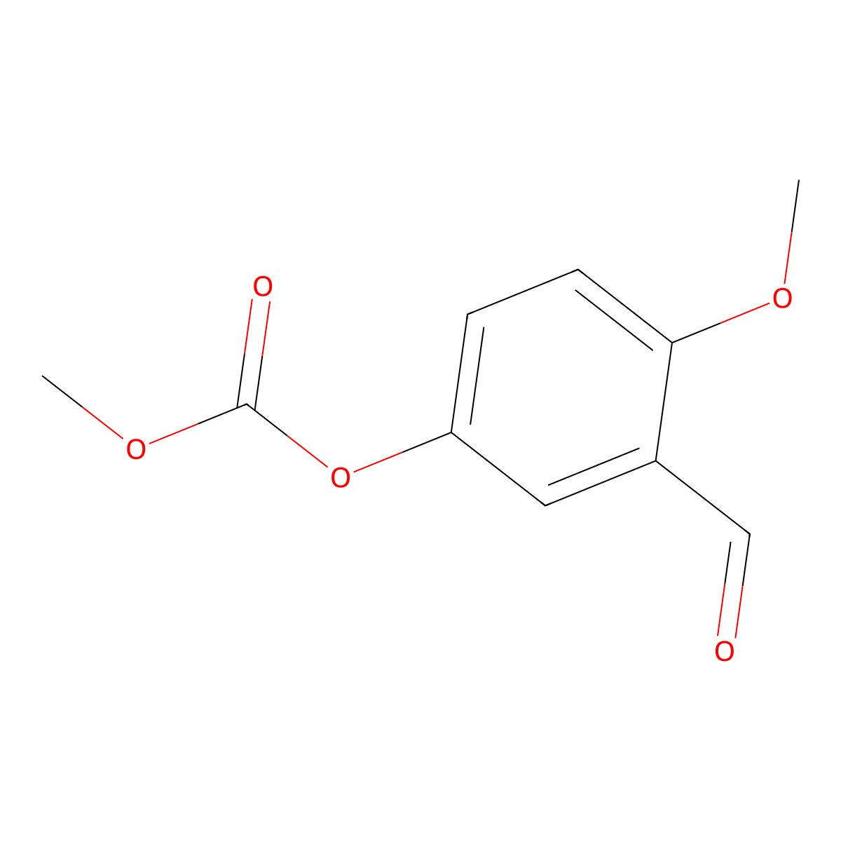 3-Formyl-4-methoxyphenyl methyl carbonate molecular structure, CAS 132638-49-4