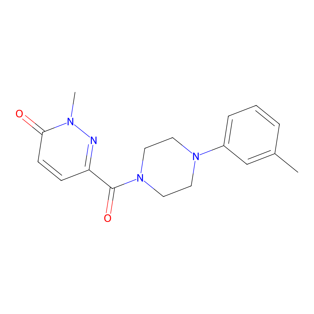 2-methyl-6-(4-(m-tolyl)piperazine-1-carbonyl)pyridazin-3(2H)-one molecular structure, CAS 1326393-13-8