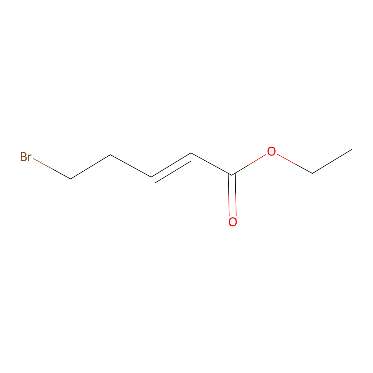 ethyl (E)-5-bromopent-2-enoate molecular structure, CAS 132640-86-9
