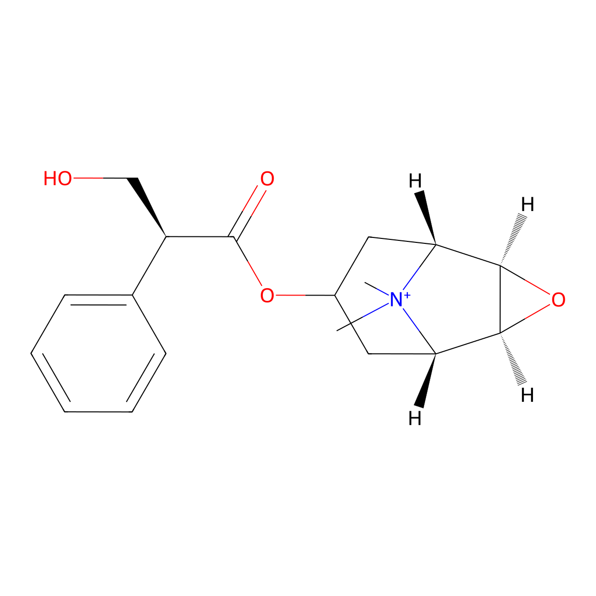 N-Methylscopolamine molecular structure, CAS 13265-10-6