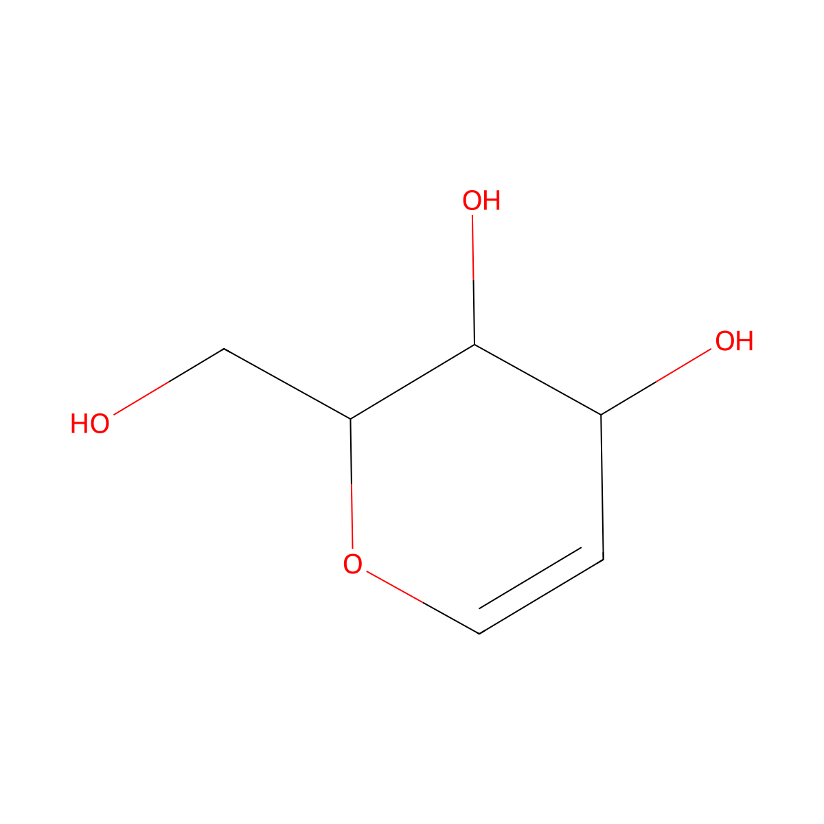 D-(+)-Glucal molecular structure, CAS 13265-84-4