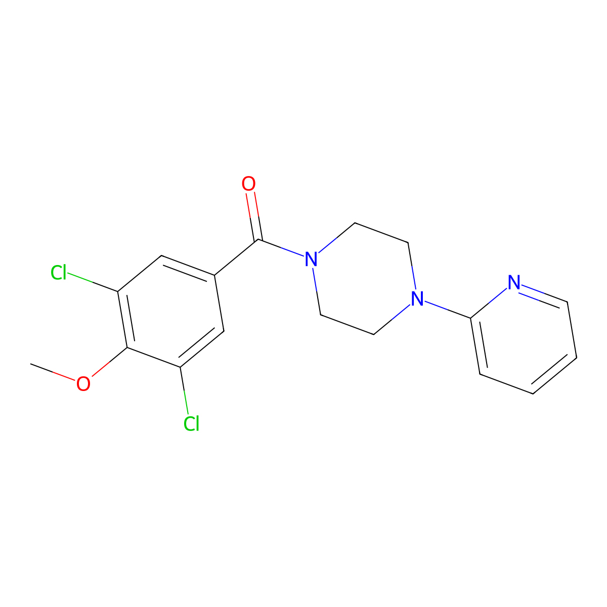 1-(3,5-Dichloro-4-methoxybenzoyl)-4-(pyridin-2-yl)piperazine molecular structure, CAS 1326530-67-9