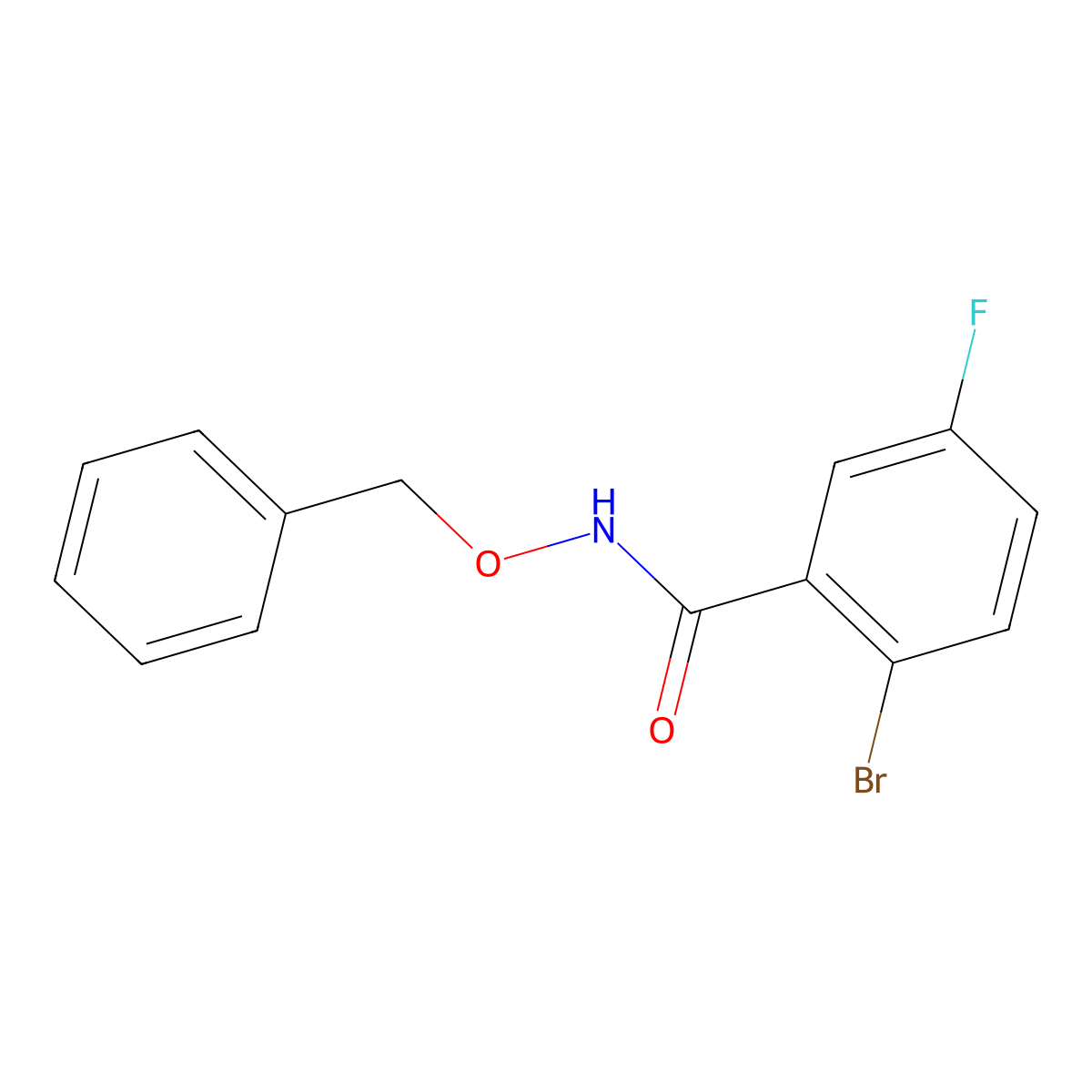 N-(benzyloxy)-2-bromo-5-fluorobenzamide molecular structure, CAS 1326564-60-6