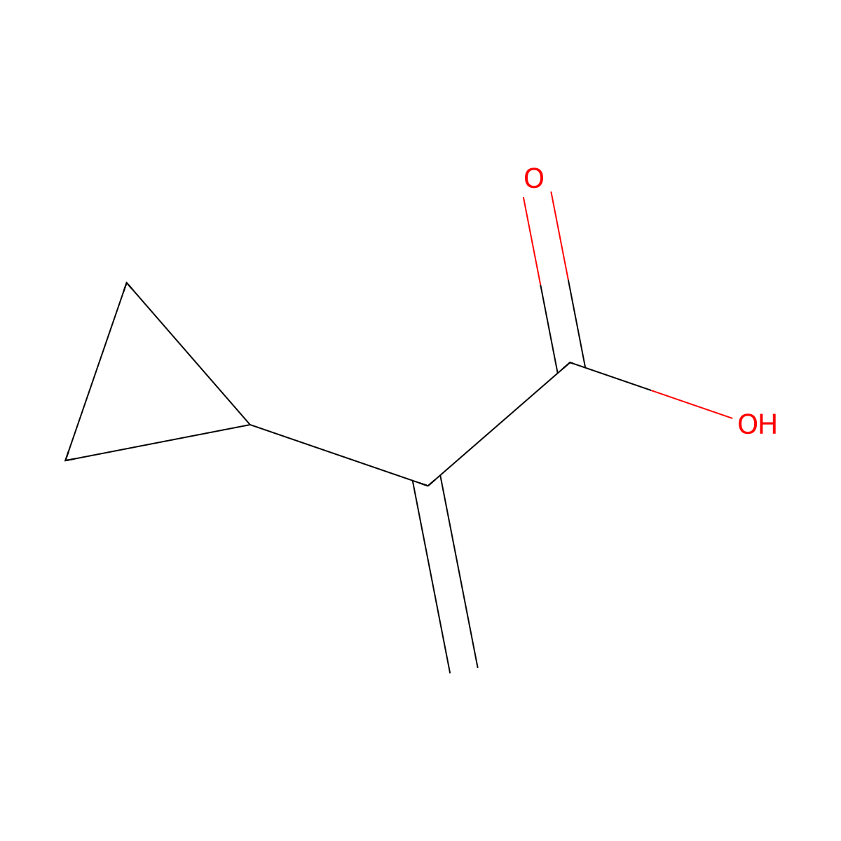 2-Cyclopropylprop-2-enoic acid molecular structure, CAS 13266-09-6