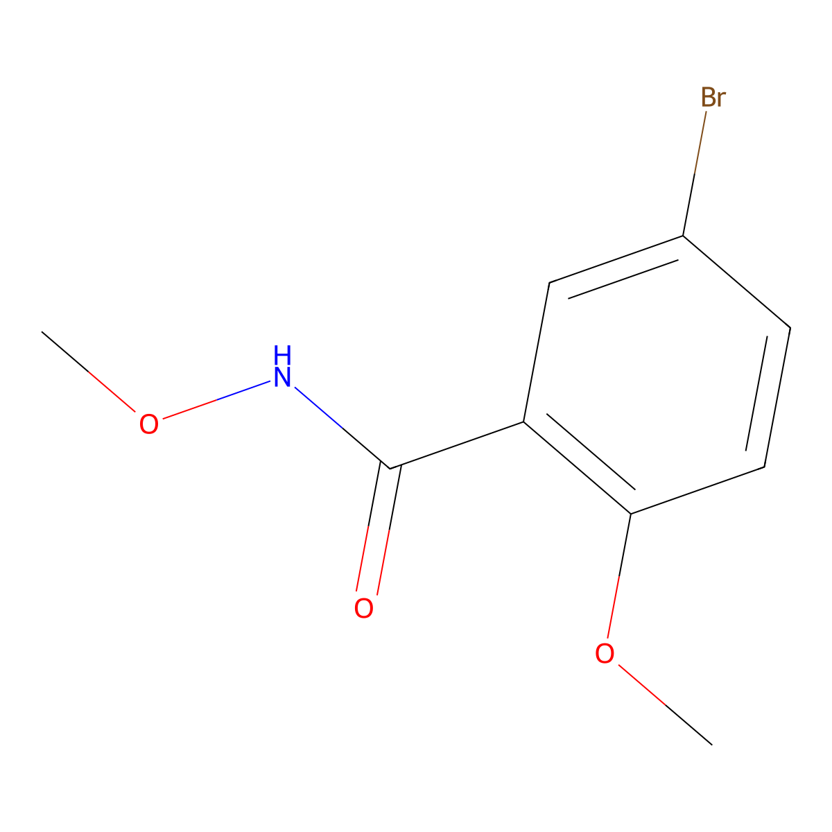 5-Bromo-N,2-dimethoxybenzamide molecular structure, CAS 1326614-35-0