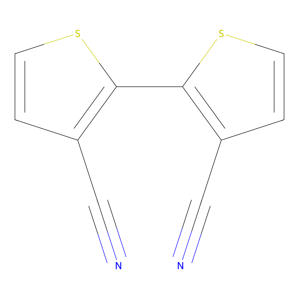 [2,2'-Bithiophene]-3,3'-dicarbonitrile molecular structure, CAS 132663-46-8