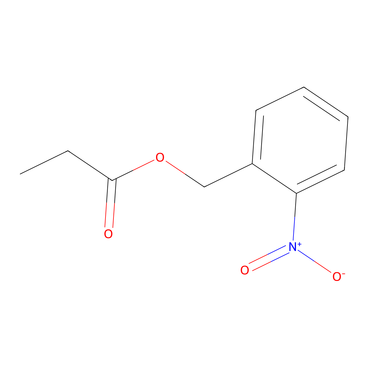 o-Nitrobenzyl propionate molecular structure, CAS 132663-51-5
