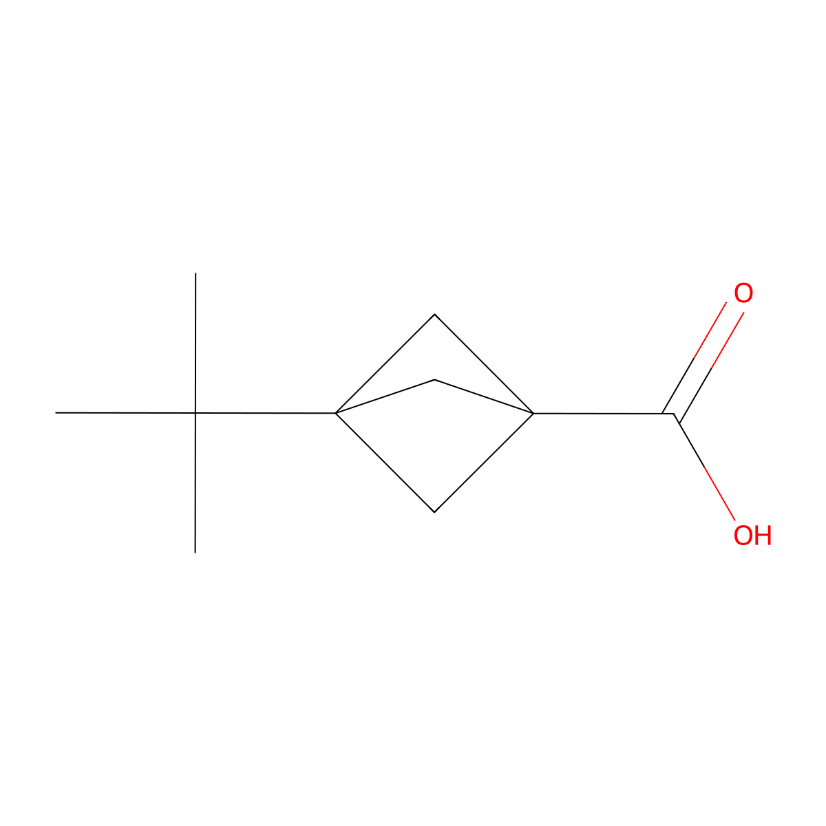 3-Tert-butylbicyclo(1.1.1)pentane-1-carboxylic acid molecular structure, CAS 132663-73-1