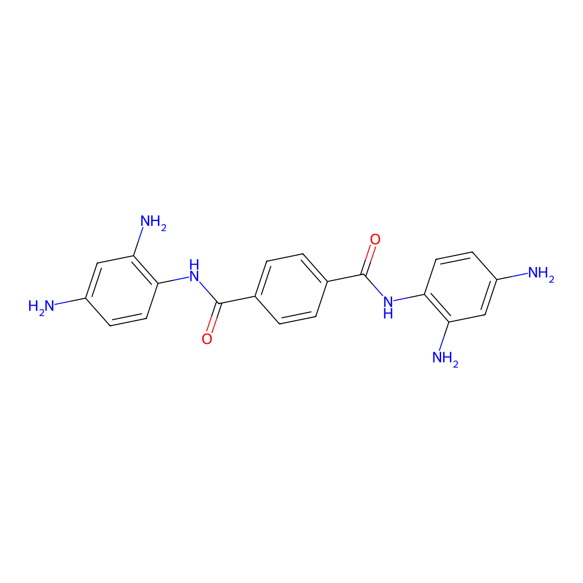 N,N'-bis(2,4-diaminophenyl)terephthalamide molecular structure, CAS 132663-82-2
