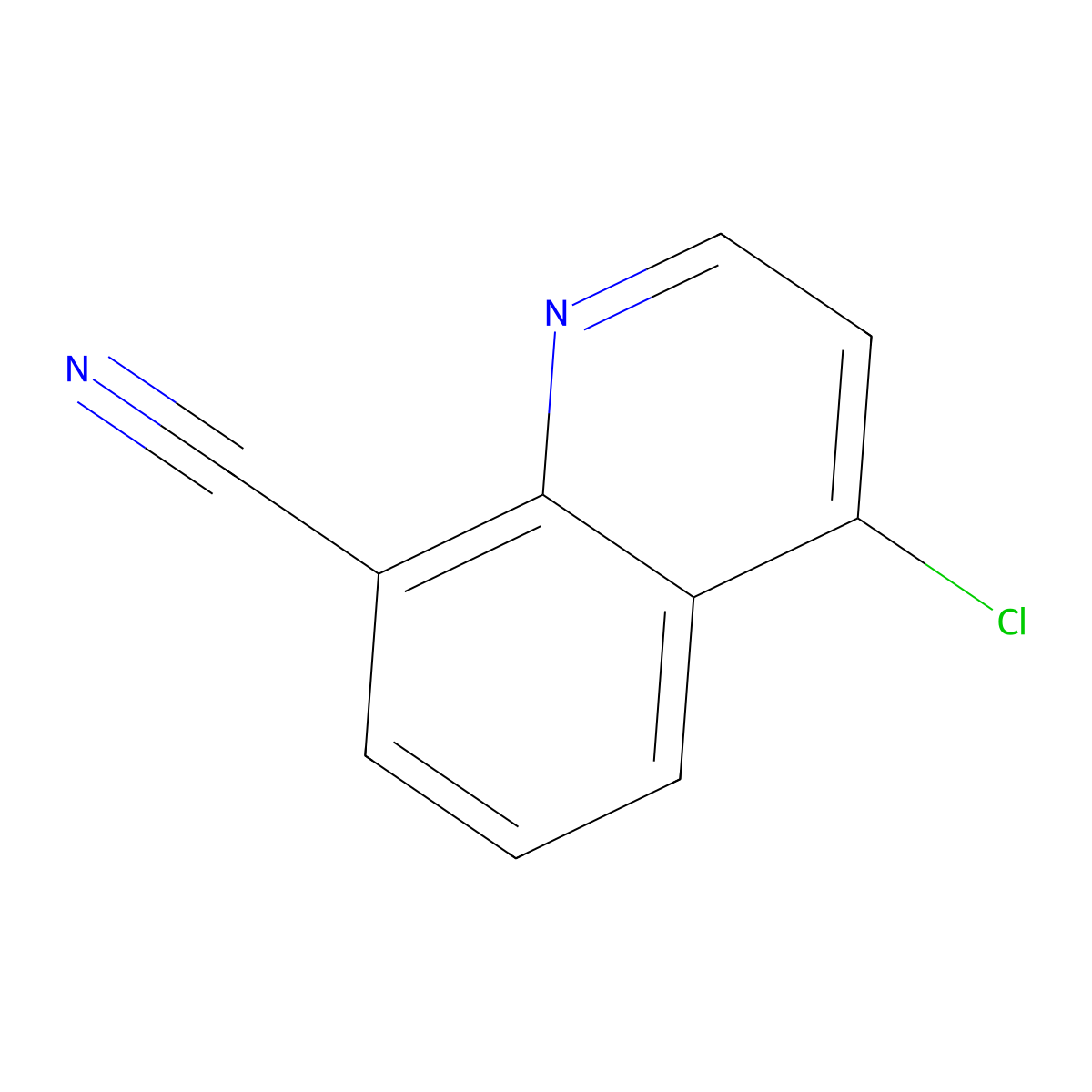 4-Chloroquinoline-8-carbonitrile molecular structure, CAS 132664-45-0