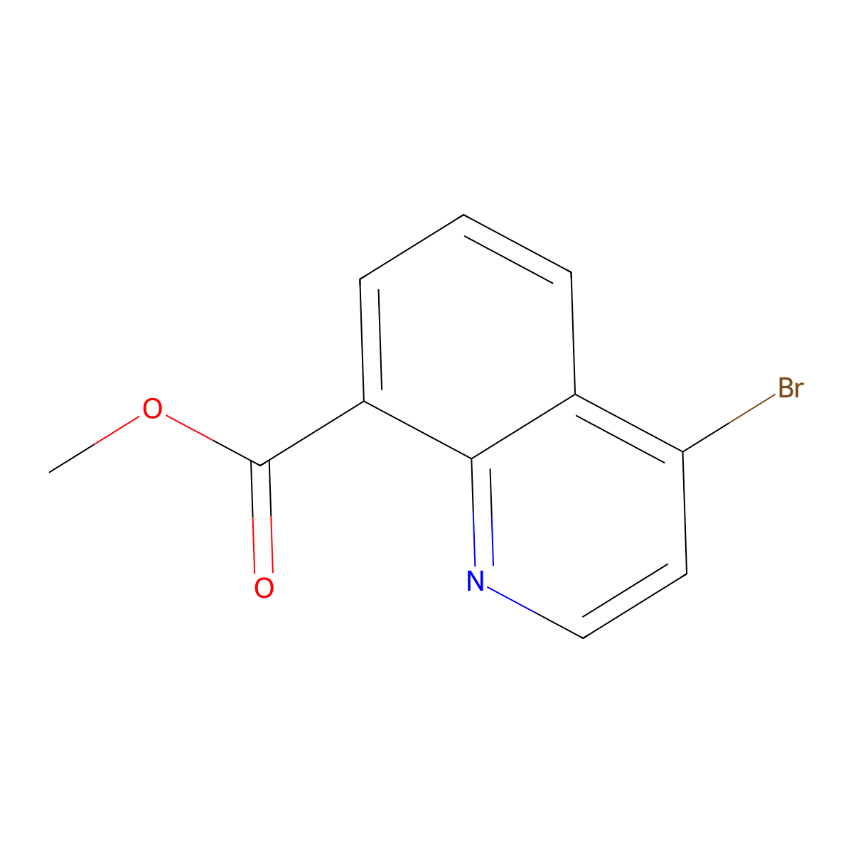Methyl 4-bromoquinoline-8-carboxylate molecular structure, CAS 132664-48-3