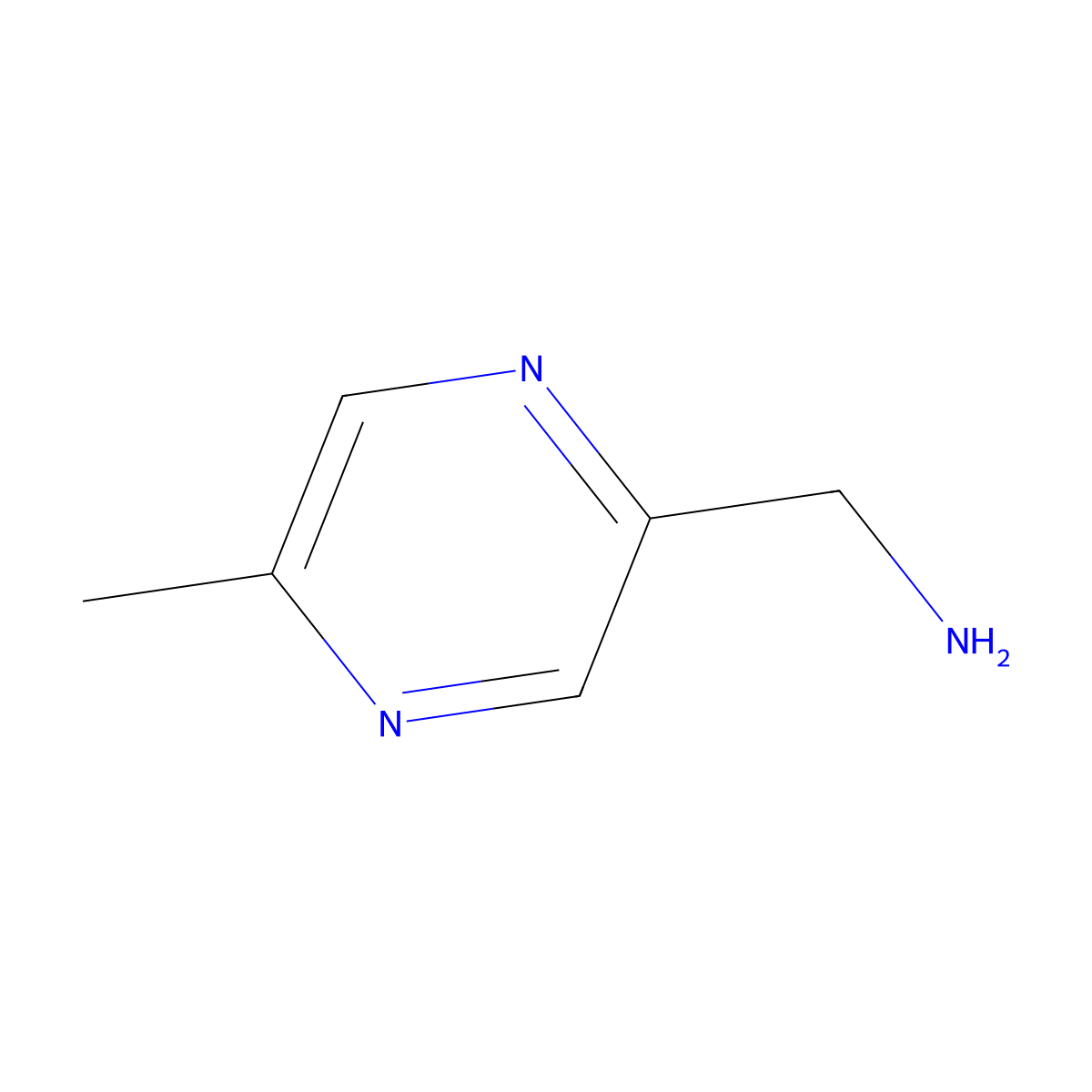 2-(Aminomethyl)-5-methylpyrazine molecular structure, CAS 132664-85-8
