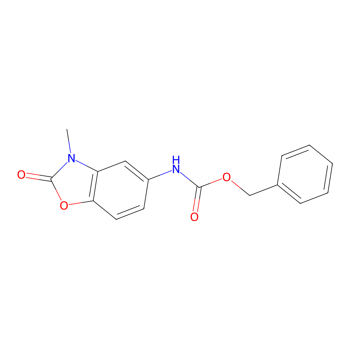 benzyl N-(3-methyl-2-oxo-2,3-dihydro-1,3-benzoxazol-5-yl)carbamate molecular structure, CAS 1326658-78-9