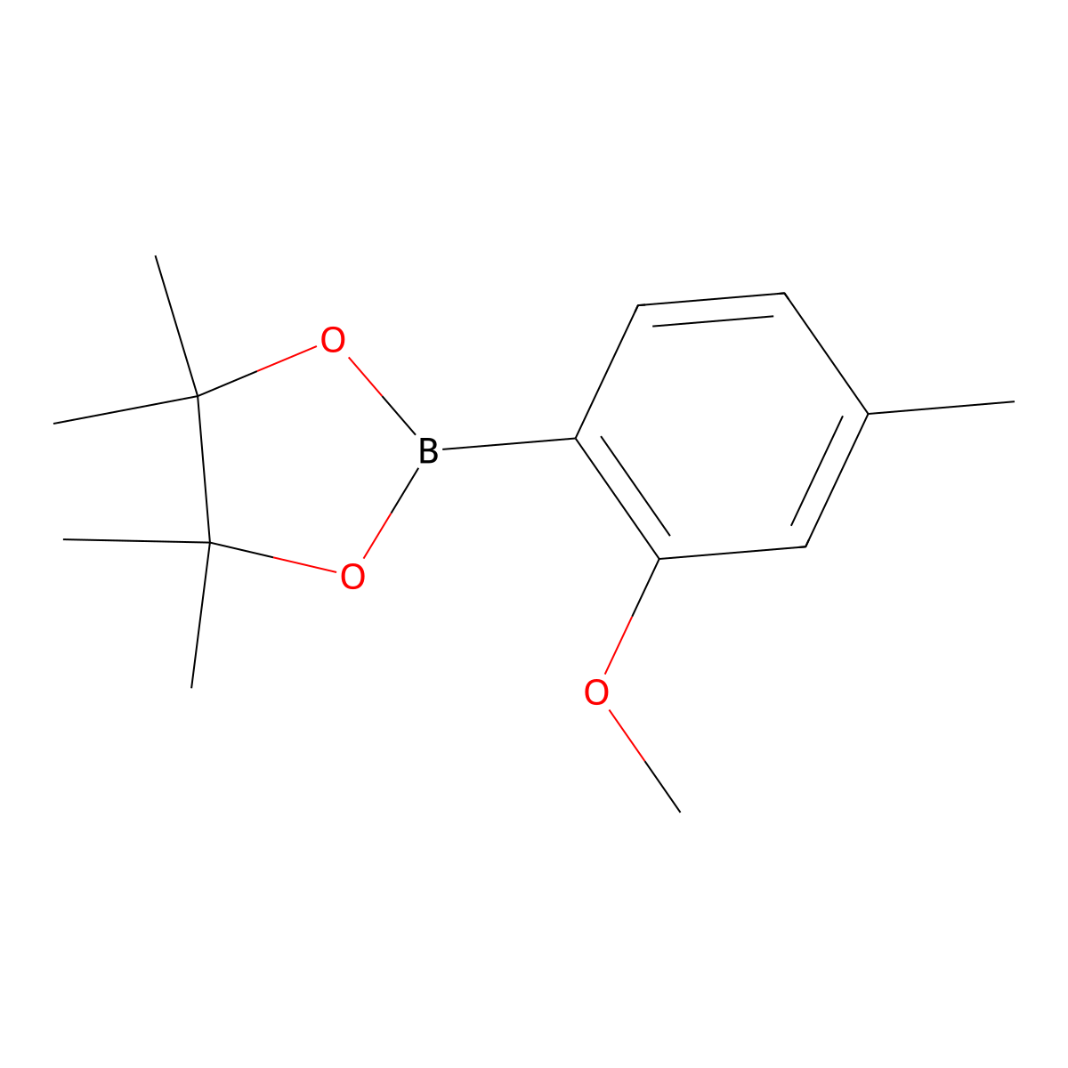 2-(2-Methoxy-4-methylphenyl)-4,4,5,5-tetramethyl-1,3,2-dioxaborolane molecular structure, CAS 1326662-69-4