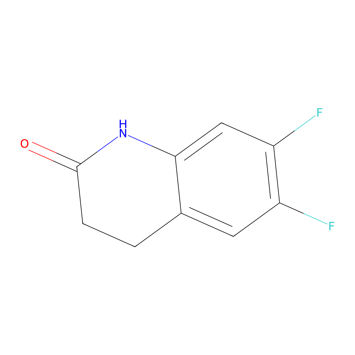 6,7-Difluoro-3,4-dihydroquinolin-2(1h)-one molecular structure, CAS 132669-27-3