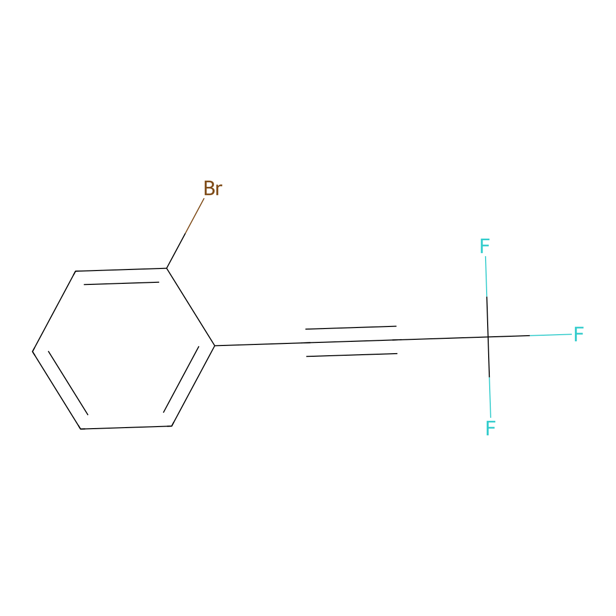 1-Bromo-2-(3,3,3-trifluoroprop-1-yn-1-yl)benzene molecular structure, CAS 1326706-55-1