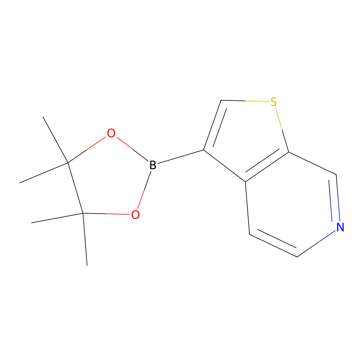 3-(4,4,5,5-Tetramethyl-1,3,2-dioxaborolan-2-yl)thieno[2,3-c]pyridine molecular structure, CAS 1326713-87-4