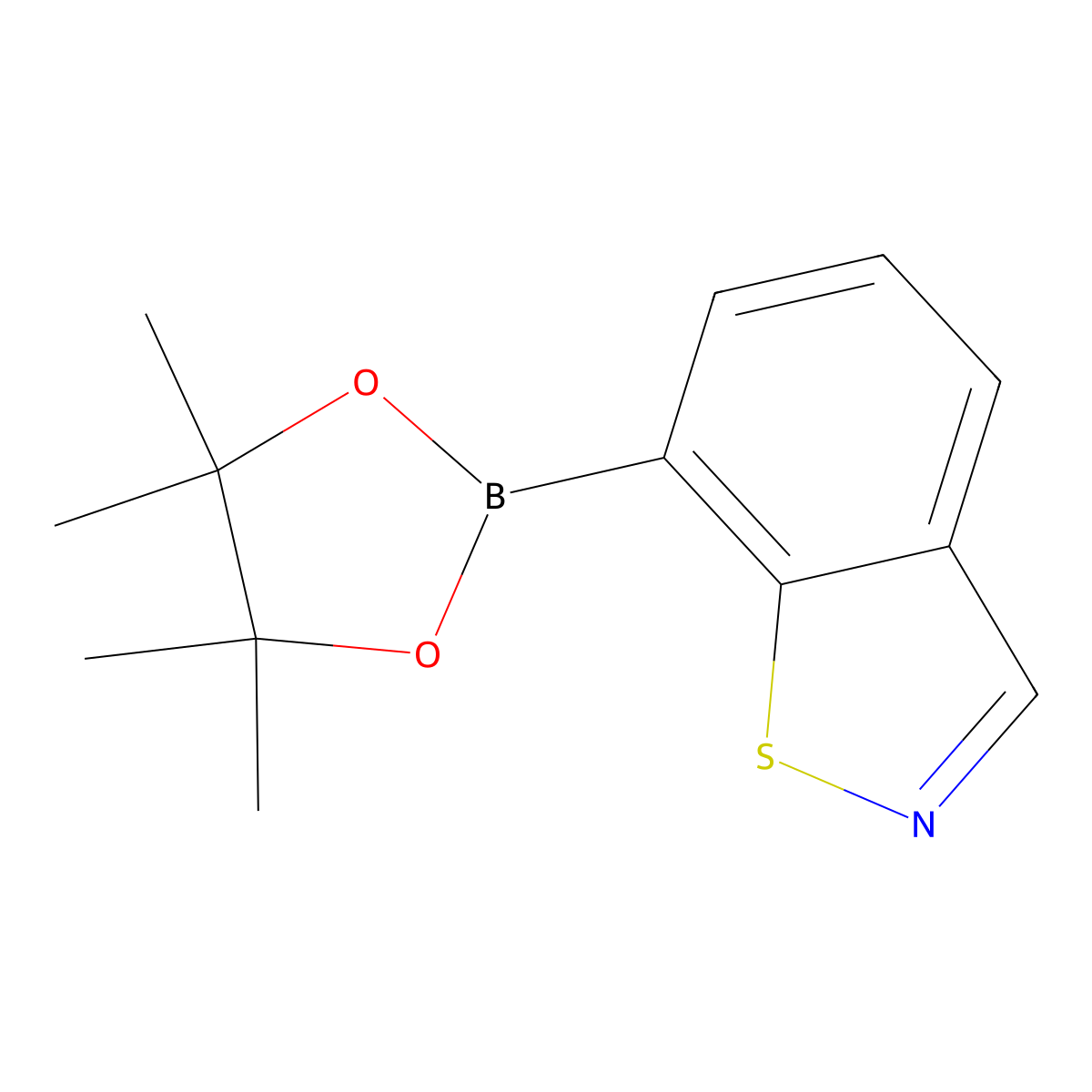 7-(4,4,5,5-Tetramethyl-1,3,2-dioxaborolan-2-yl)benzo[d]isothiazole molecular structure, CAS 1326713-92-1