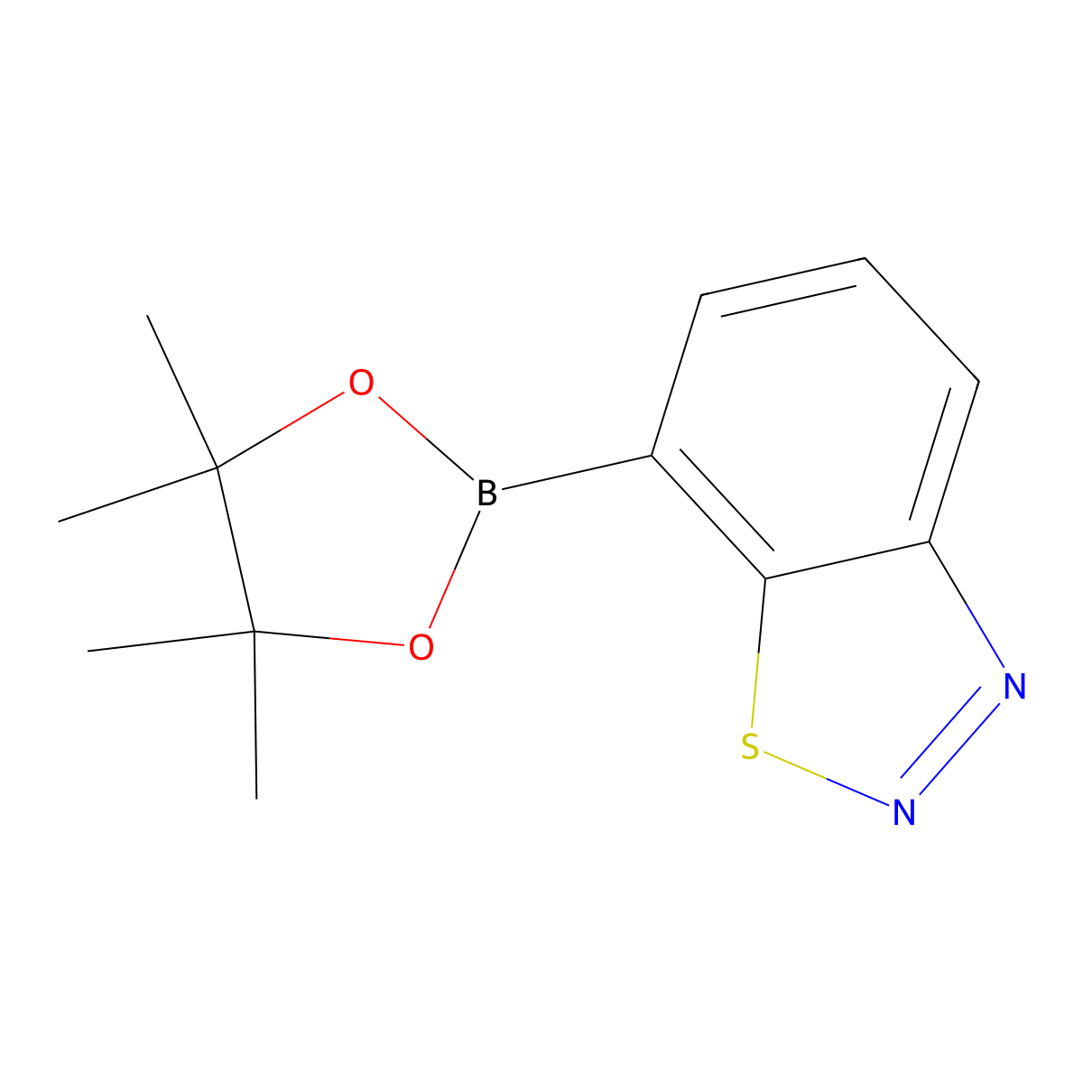 7-(4,4,5,5-Tetramethyl-1,3,2-dioxaborolan-2-yl)benzo[d][1,2,3]thiadiazole molecular structure, CAS 1326714-47-9