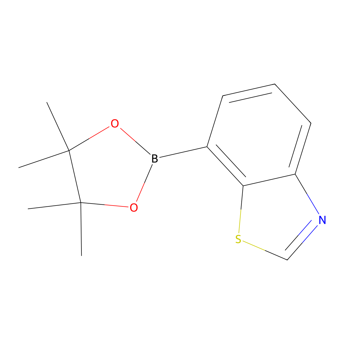 7-(Tetramethyl-1,3,2-dioxaborolan-2-yl)-1,3-benzothiazole molecular structure, CAS 1326714-48-0