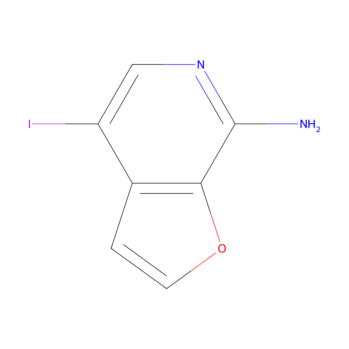 4-Iodofuro[2,3-c]pyridin-7-amine molecular structure, CAS 1326714-64-0