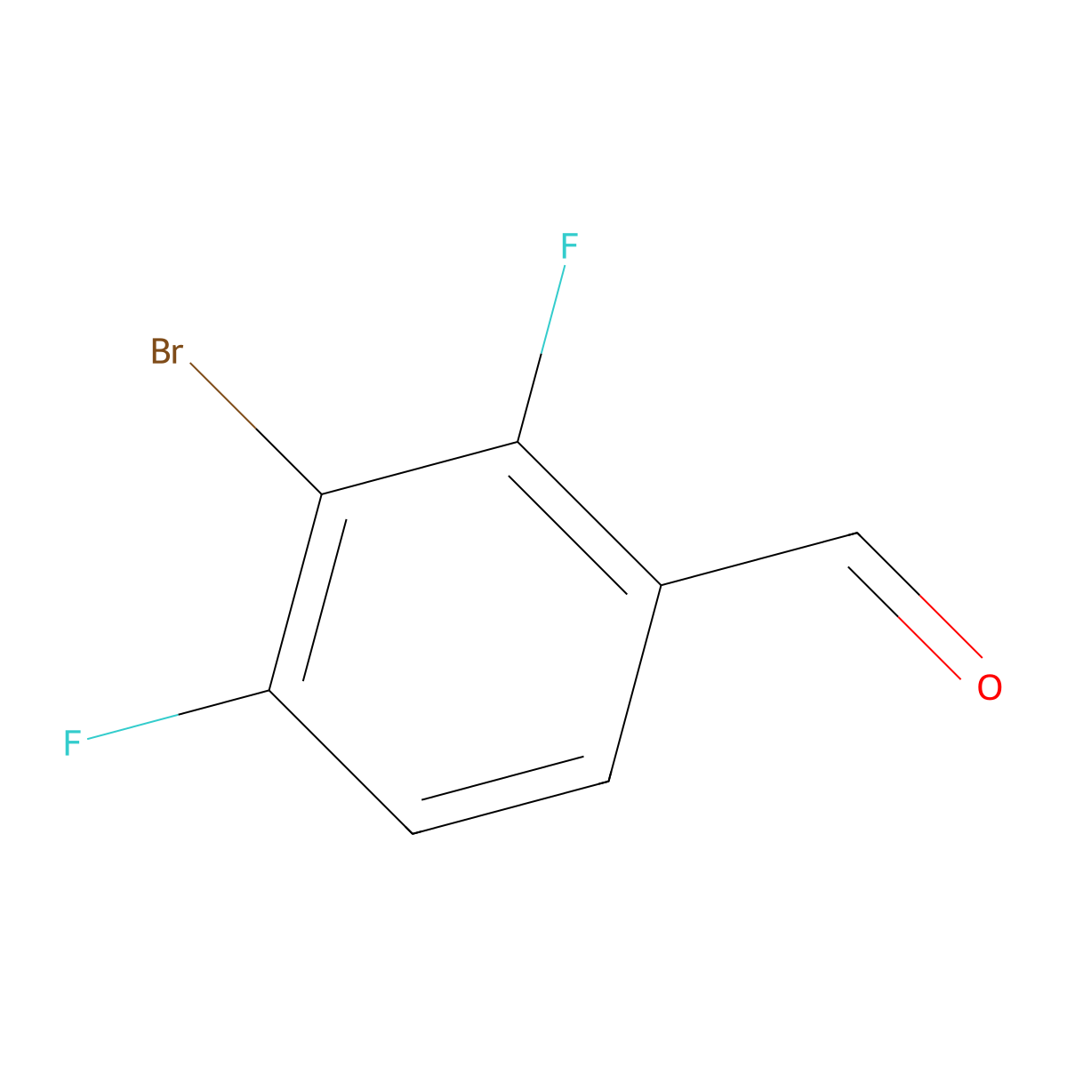 3-Bromo-2,4-difluorobenzaldehyde molecular structure, CAS 1326714-93-5