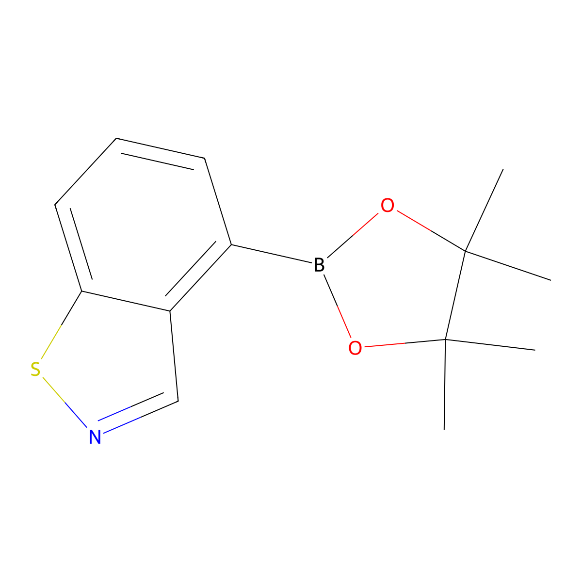 4-(4,4,5,5-Tetramethyl-1,3,2-dioxaborolan-2-yl)benzo[d]isothiazole molecular structure, CAS 1326714-99-1