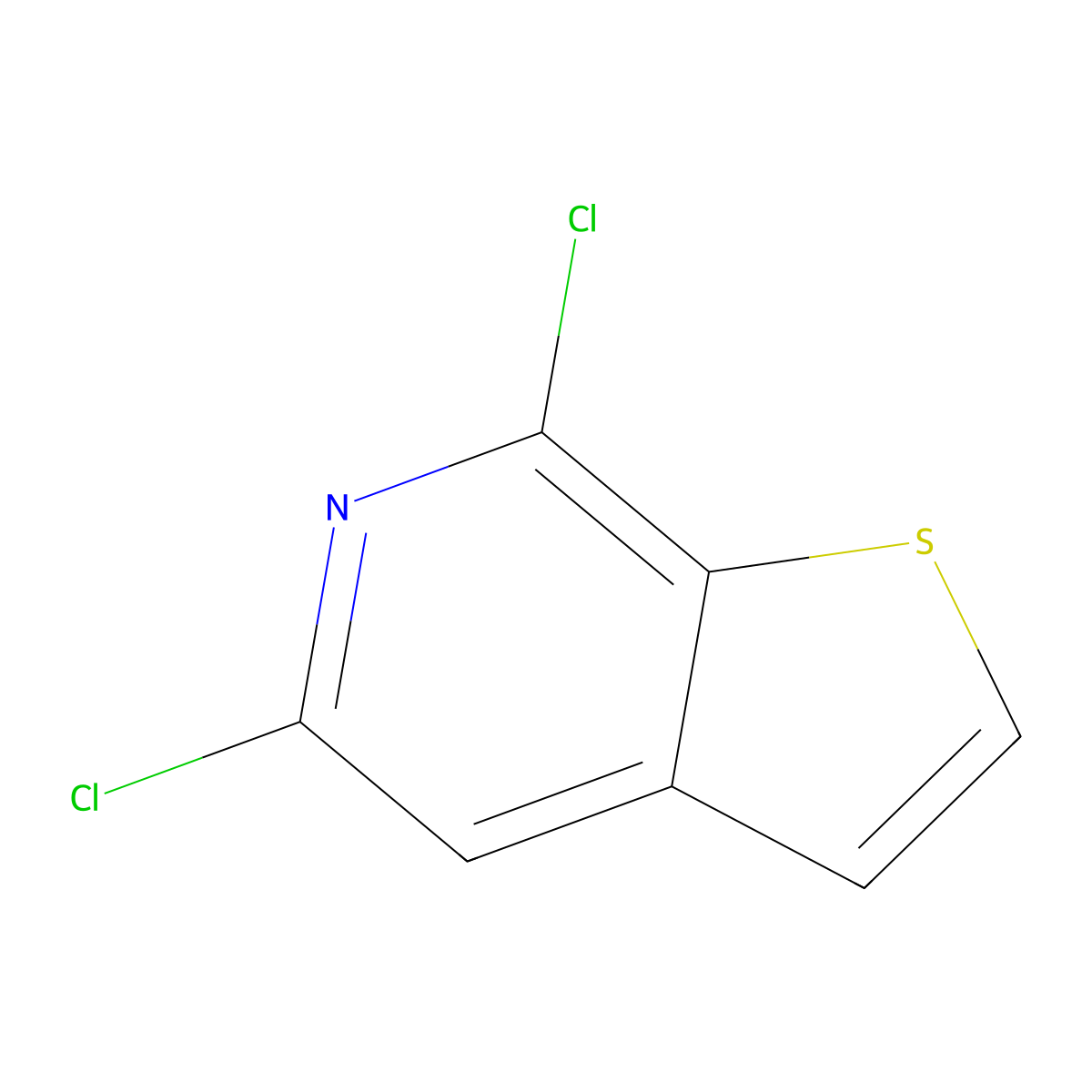 5,7-Dichlorothieno[2,3-c]pyridine molecular structure, CAS 1326715-01-8