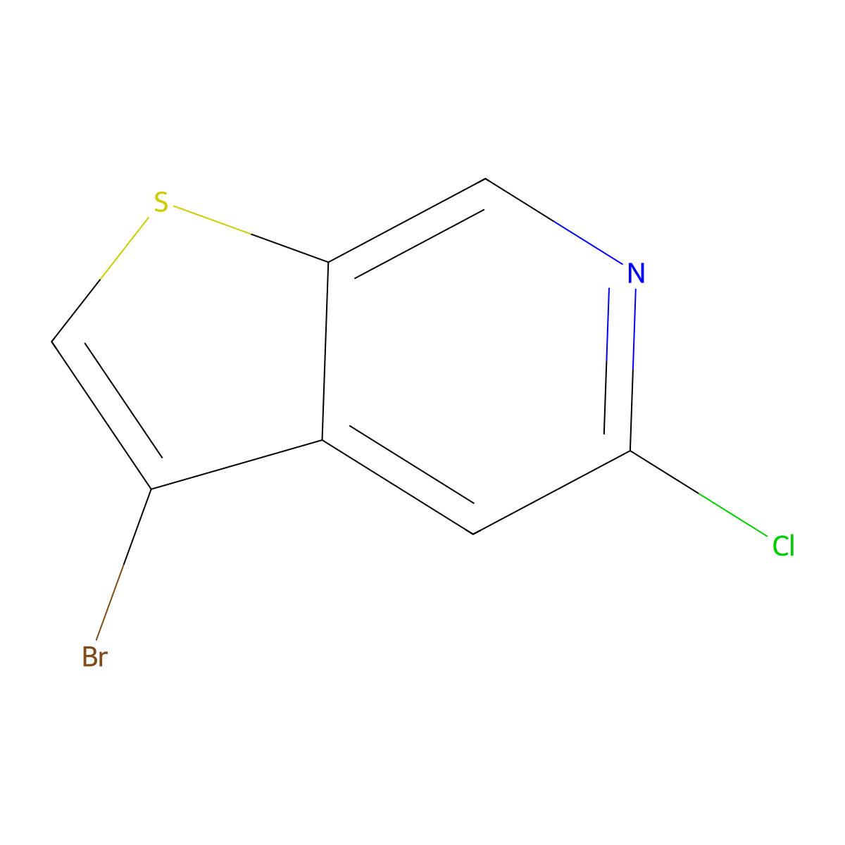3-Bromo-5-chlorothieno[2,3-c]pyridine molecular structure, CAS 1326715-11-0