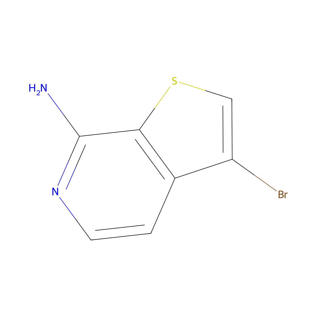 3-Bromothieno[2,3-c]pyridin-7-amine molecular structure, CAS 1326715-27-8