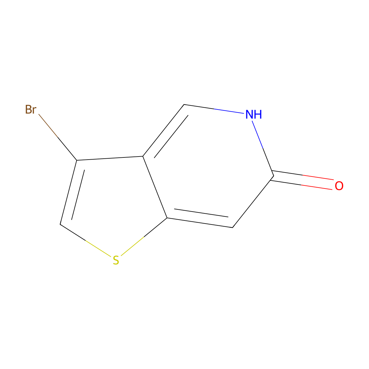 3-bromothieno[3,2-c]pyridin-6(5H)-one molecular structure, CAS 1326715-31-4