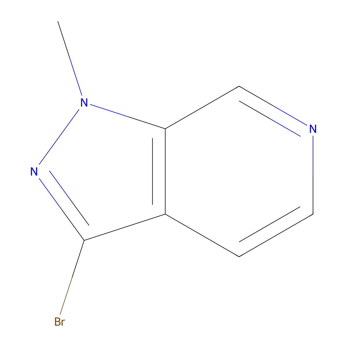 3-bromo-1-methyl-1H-pyrazolo(3,4-c)pyridine molecular structure, CAS 1326715-73-4