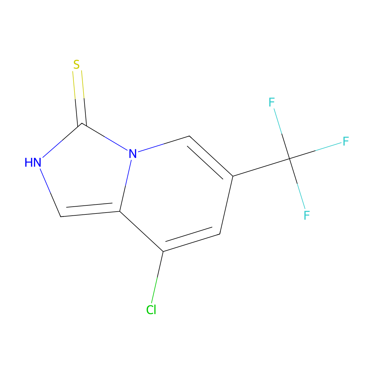 8-Chloro-6-(trifluoromethyl)imidazo[1,5-a]pyridine-3-thiol molecular structure, CAS 1326718-41-5