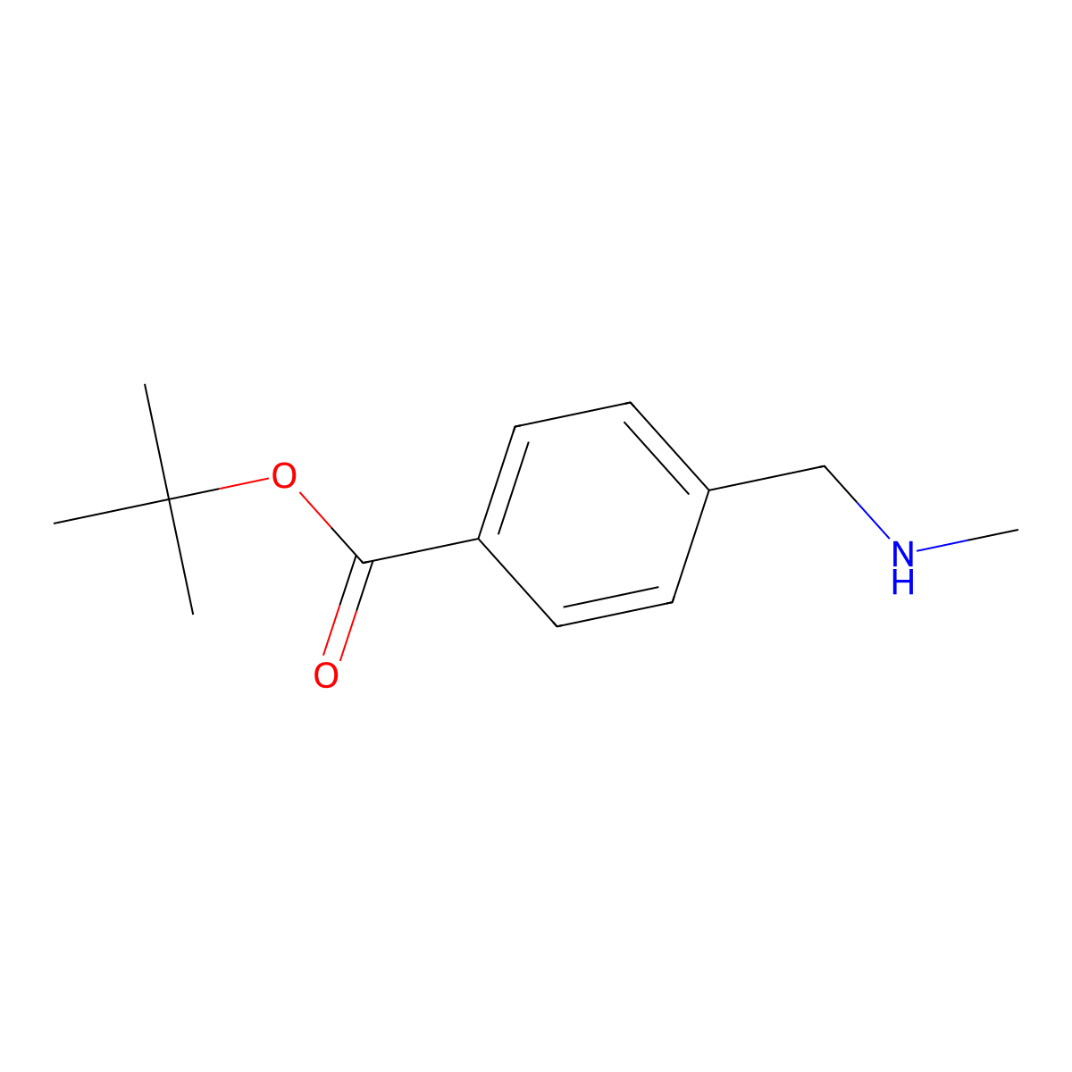 Tert-butyl 4-[(methylamino)methyl]benzoate molecular structure, CAS 1326778-84-0