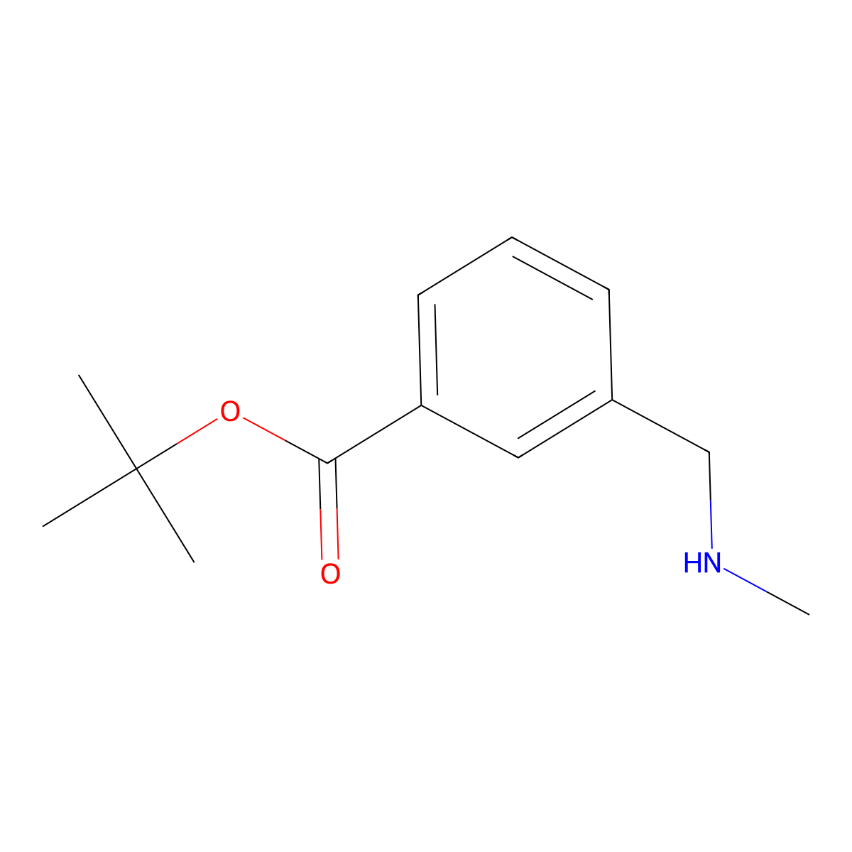 Tert-butyl 3-[(methylamino)methyl]benzoate molecular structure, CAS 1326778-96-4