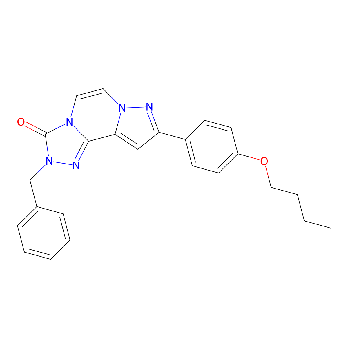 2-benzyl-9-(4-butoxyphenyl)pyrazolo[1,5-a][1,2,4]triazolo[3,4-c]pyrazin-3(2H)-one molecular structure, CAS 1326806-53-4