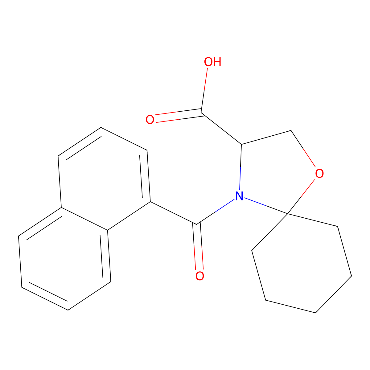 4-(Naphthalene-1-carbonyl)-1-oxa-4-azaspiro[4.5]decane-3-carboxylic acid molecular structure, CAS 1326808-27-8