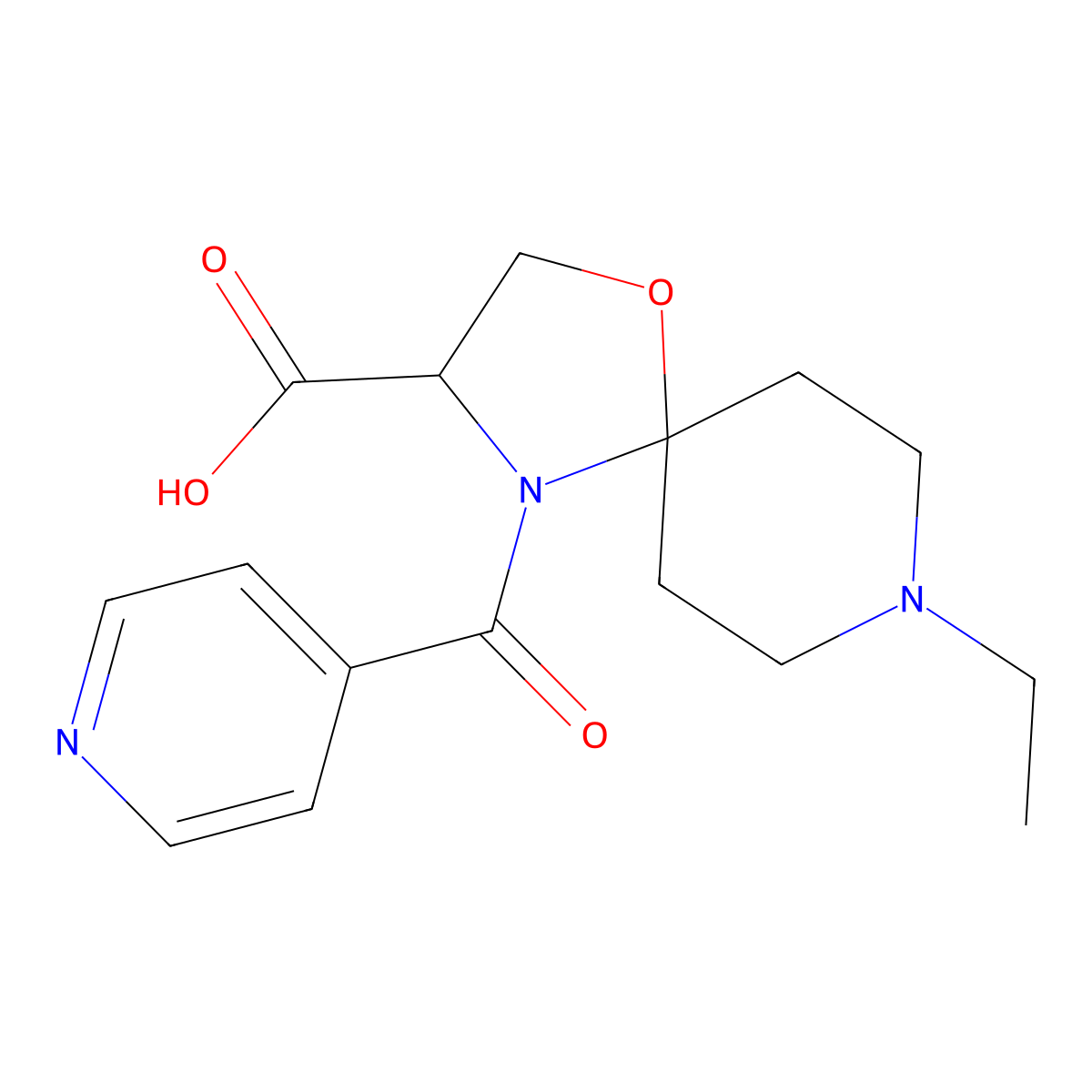 8-Ethyl-4-(pyridine-4-carbonyl)-1-oxa-4,8-diazaspiro[4.5]decane-3-carboxylic acid molecular structure, CAS 1326808-71-2