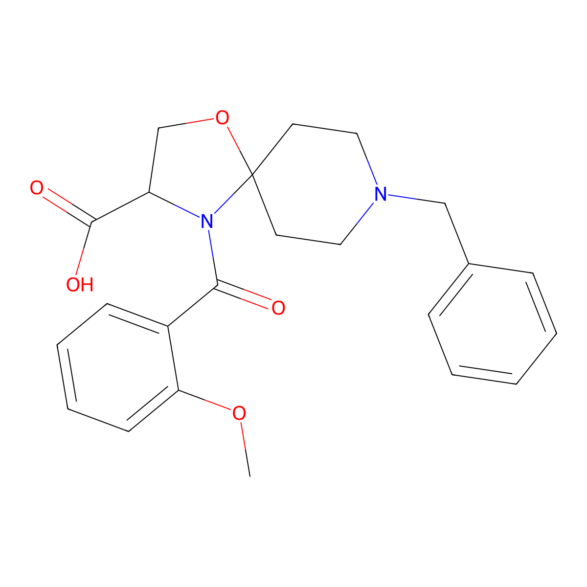 8-Benzyl-4-(2-methoxybenzoyl)-1-oxa-4,8-diazaspiro[4.5]decane-3-carboxylic acid molecular structure, CAS 1326808-86-9