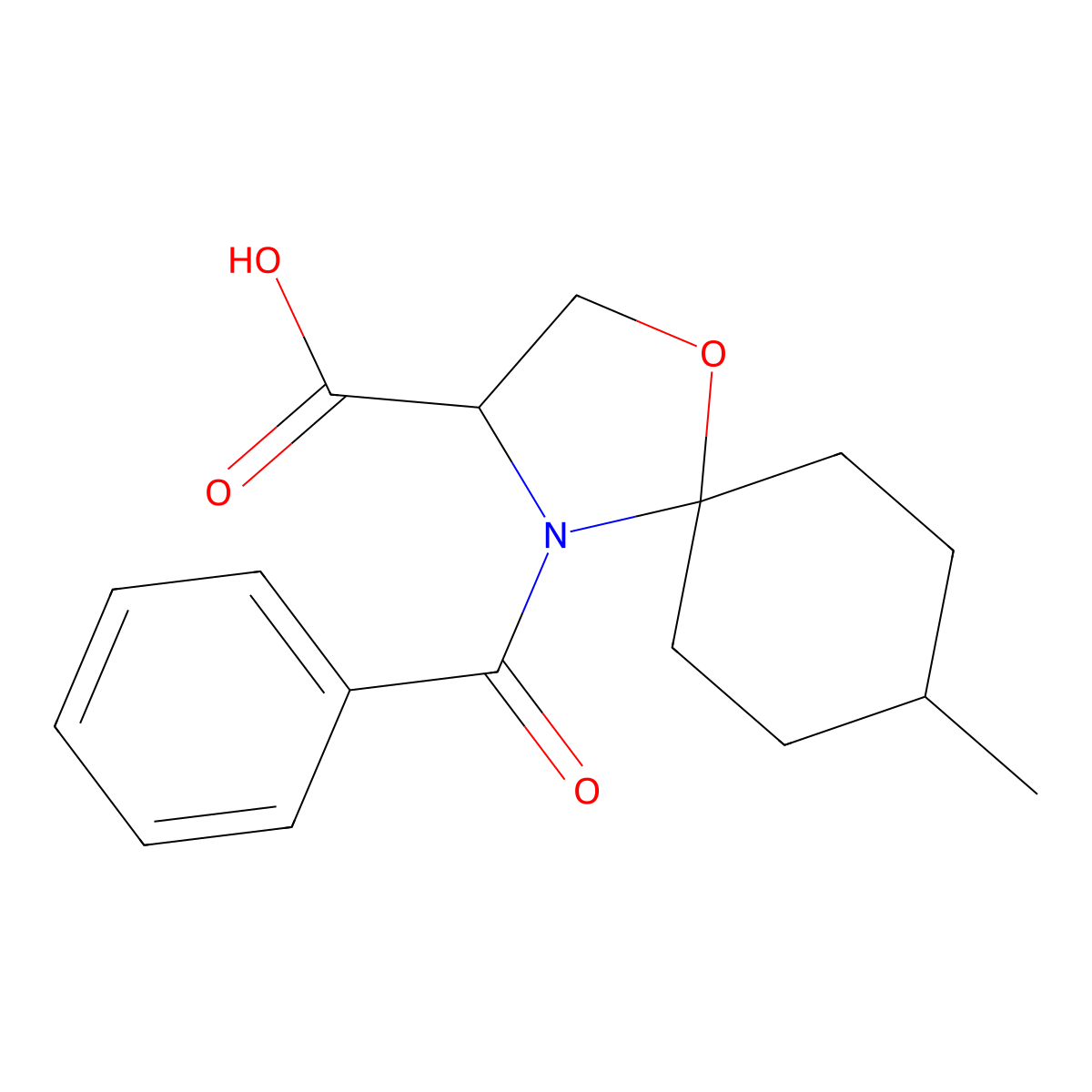 4-Benzoyl-8-methyl-1-oxa-4-azaspiro[4.5]decane-3-carboxylic acid molecular structure, CAS 1326808-89-2
