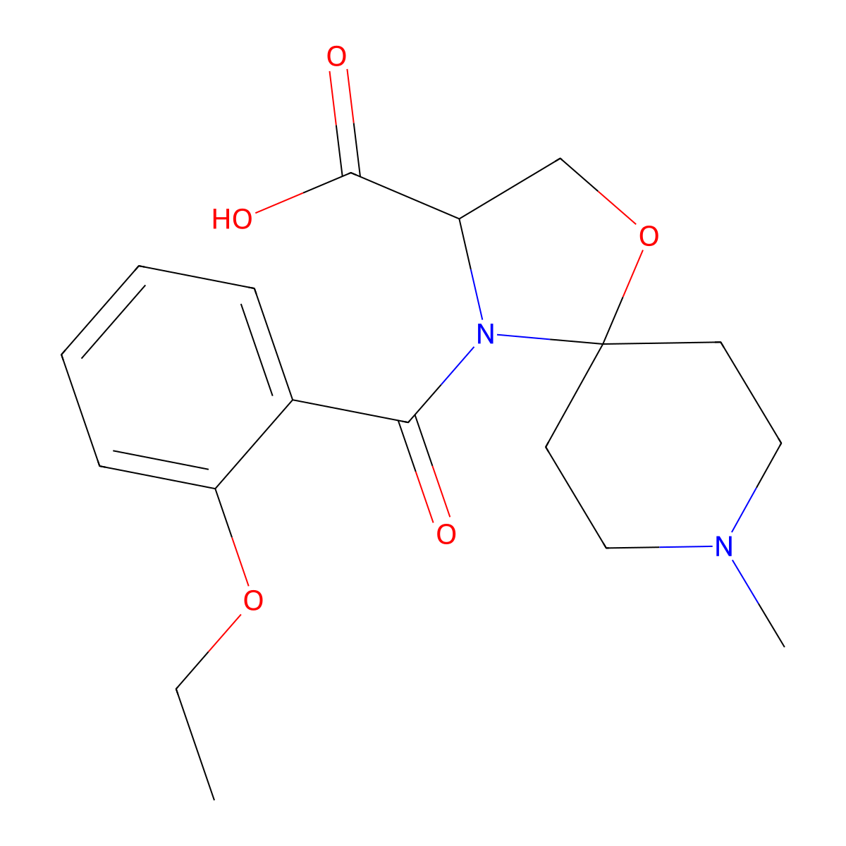 4-(2-Ethoxybenzoyl)-8-methyl-1-oxa-4,8-diazaspiro[4.5]decane-3-carboxylic acid molecular structure, CAS 1326809-36-2