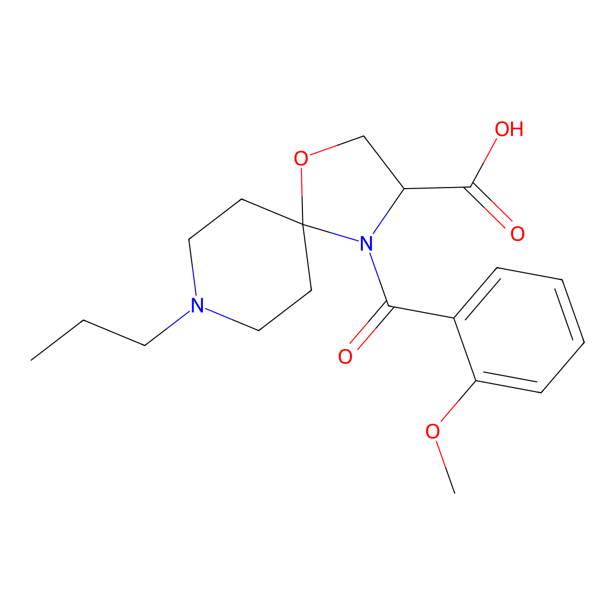 4-(2-Methoxybenzoyl)-8-propyl-1-oxa-4,8-diazaspiro[4.5]decane-3-carboxylic acid molecular structure, CAS 1326809-46-4