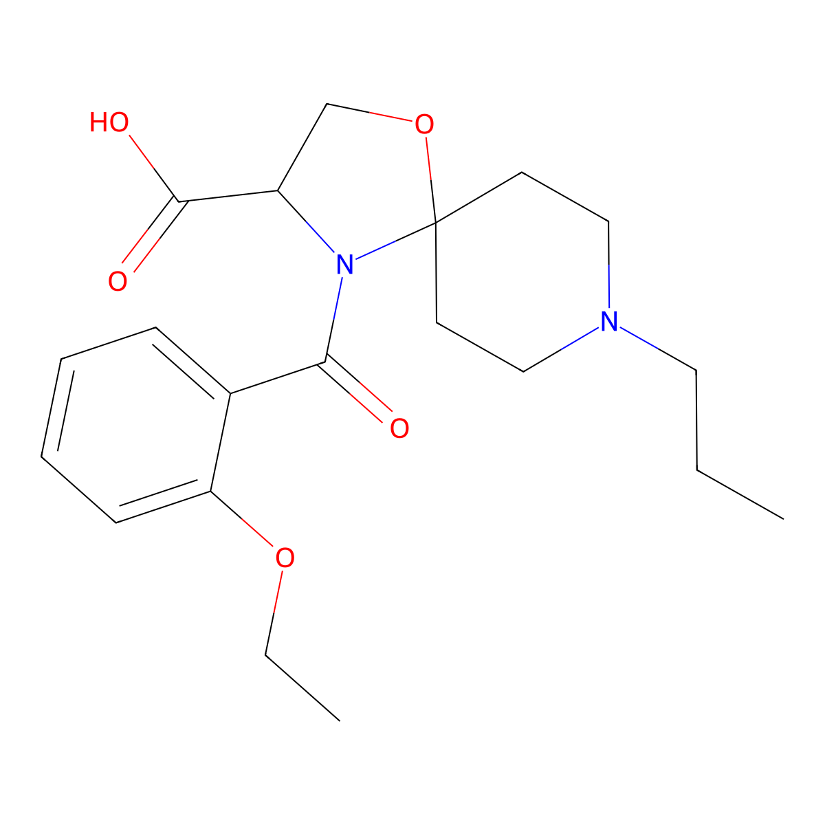 4-(2-Ethoxybenzoyl)-8-propyl-1-oxa-4,8-diazaspiro[4.5]decane-3-carboxylic acid molecular structure, CAS 1326809-59-9