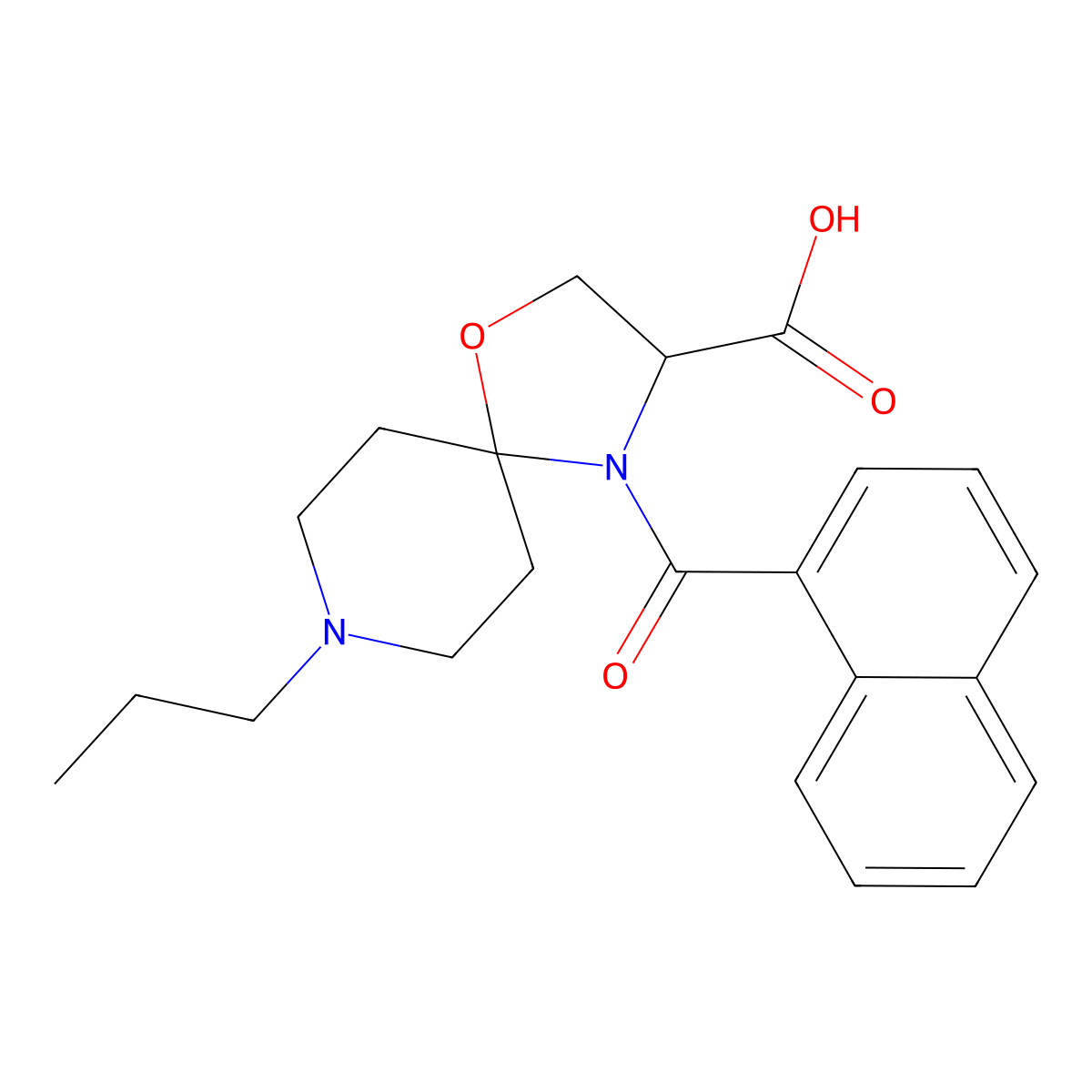 4-(Naphthalene-1-carbonyl)-8-propyl-1-oxa-4,8-diazaspiro[4.5]decane-3-carboxylic acid molecular structure, CAS 1326809-67-9