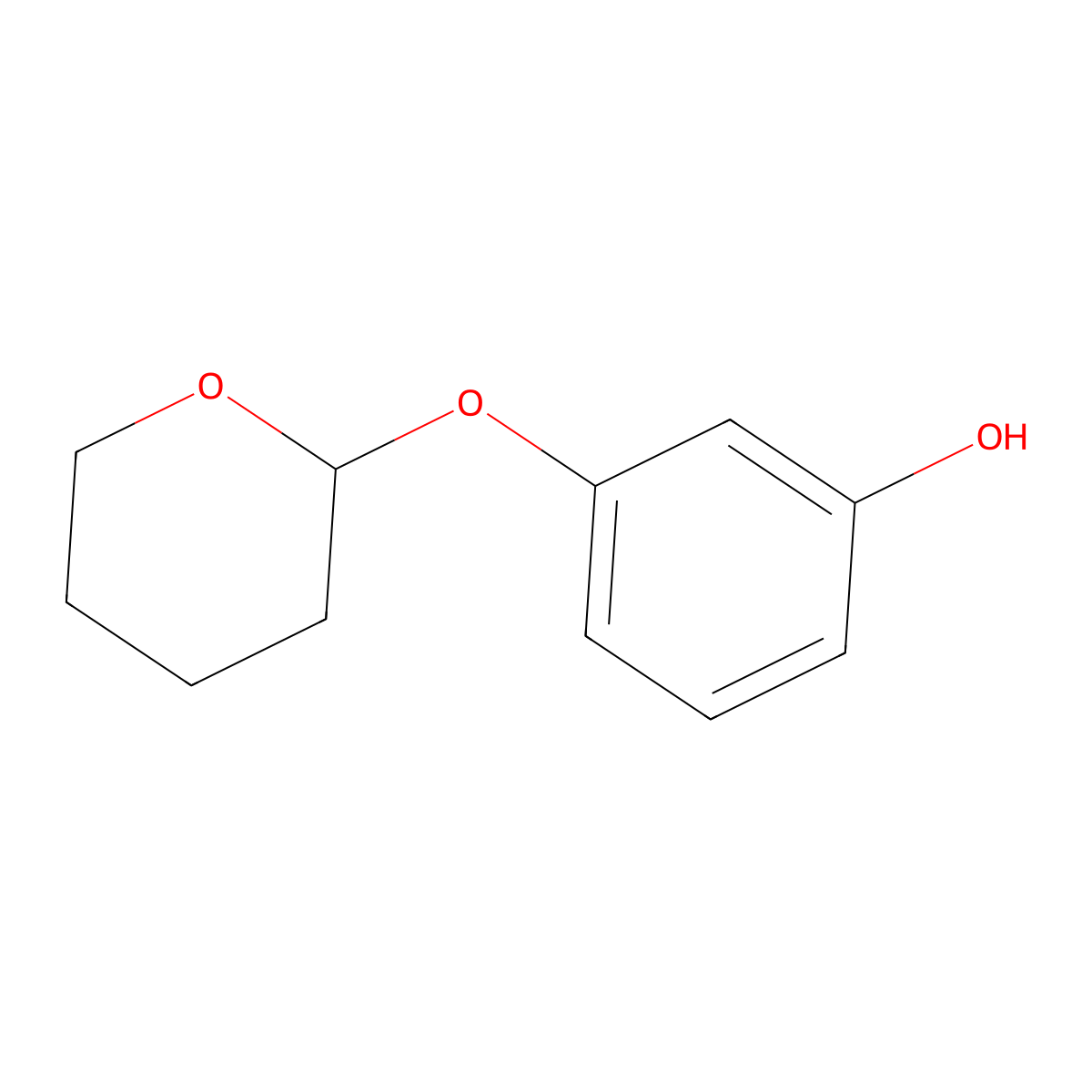 3-(Oxan-2-yloxy)phenol molecular structure, CAS 132681-13-1