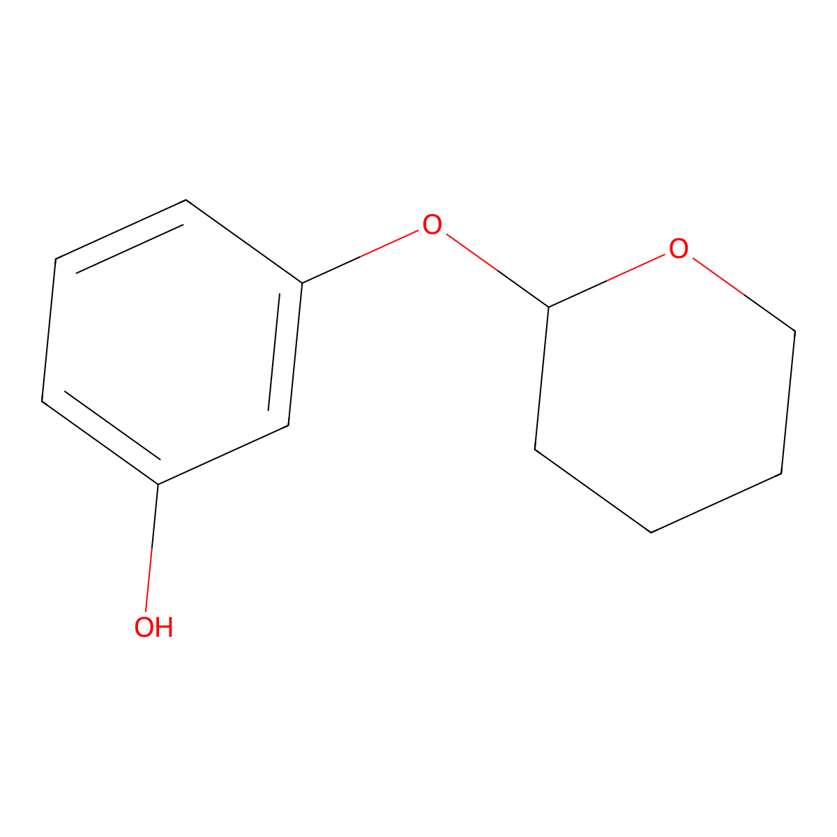 3-(Oxan-2-yloxy)phenol molecular structure, CAS 132681-13-1