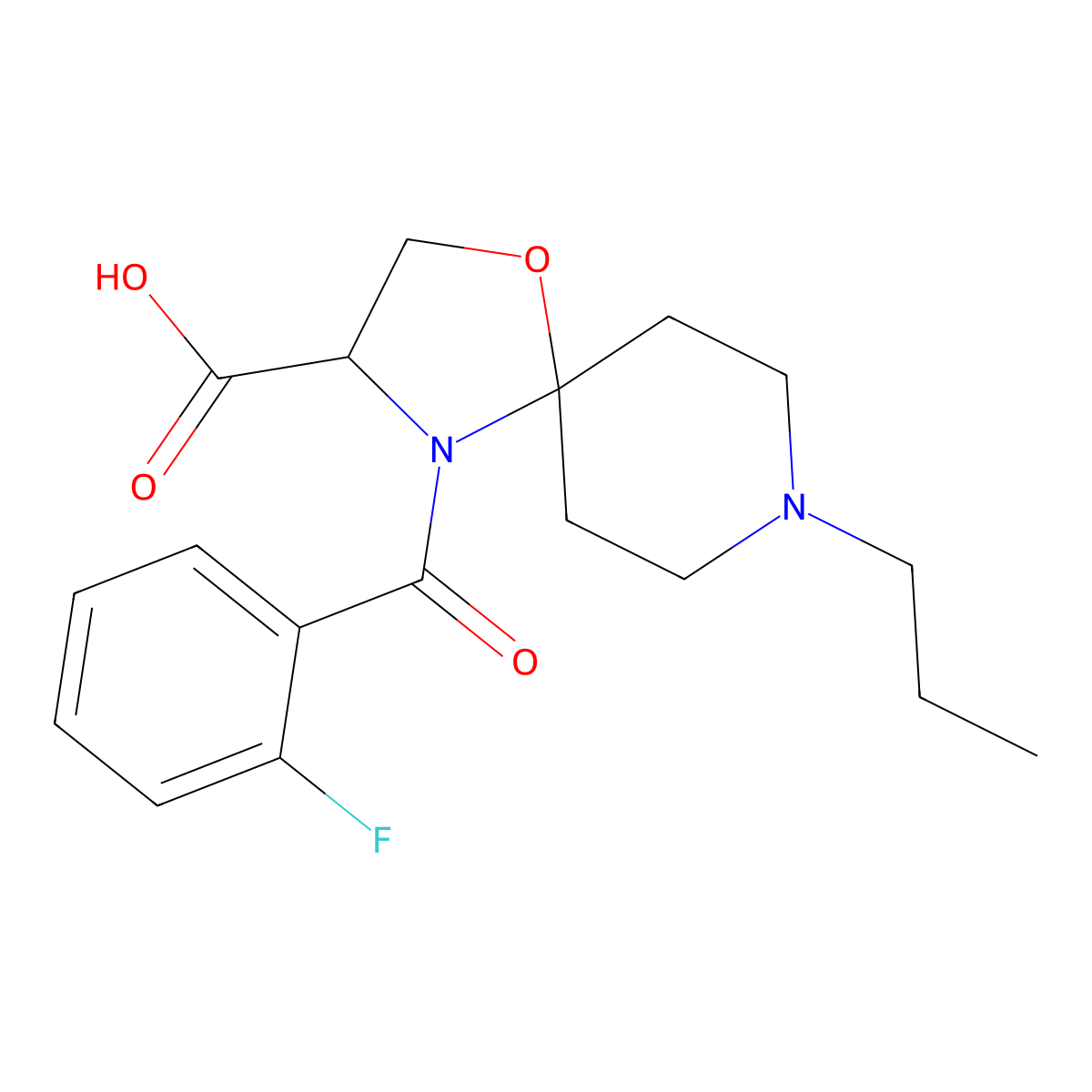 4-(2-Fluorobenzoyl)-8-propyl-1-oxa-4,8-diazaspiro[4.5]decane-3-carboxylic acid molecular structure, CAS 1326810-05-2