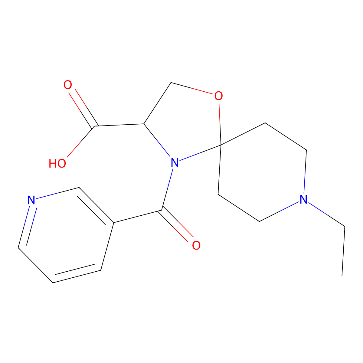 8-Ethyl-4-(pyridine-3-carbonyl)-1-oxa-4,8-diazaspiro[4.5]decane-3-carboxylic acid molecular structure, CAS 1326810-83-6