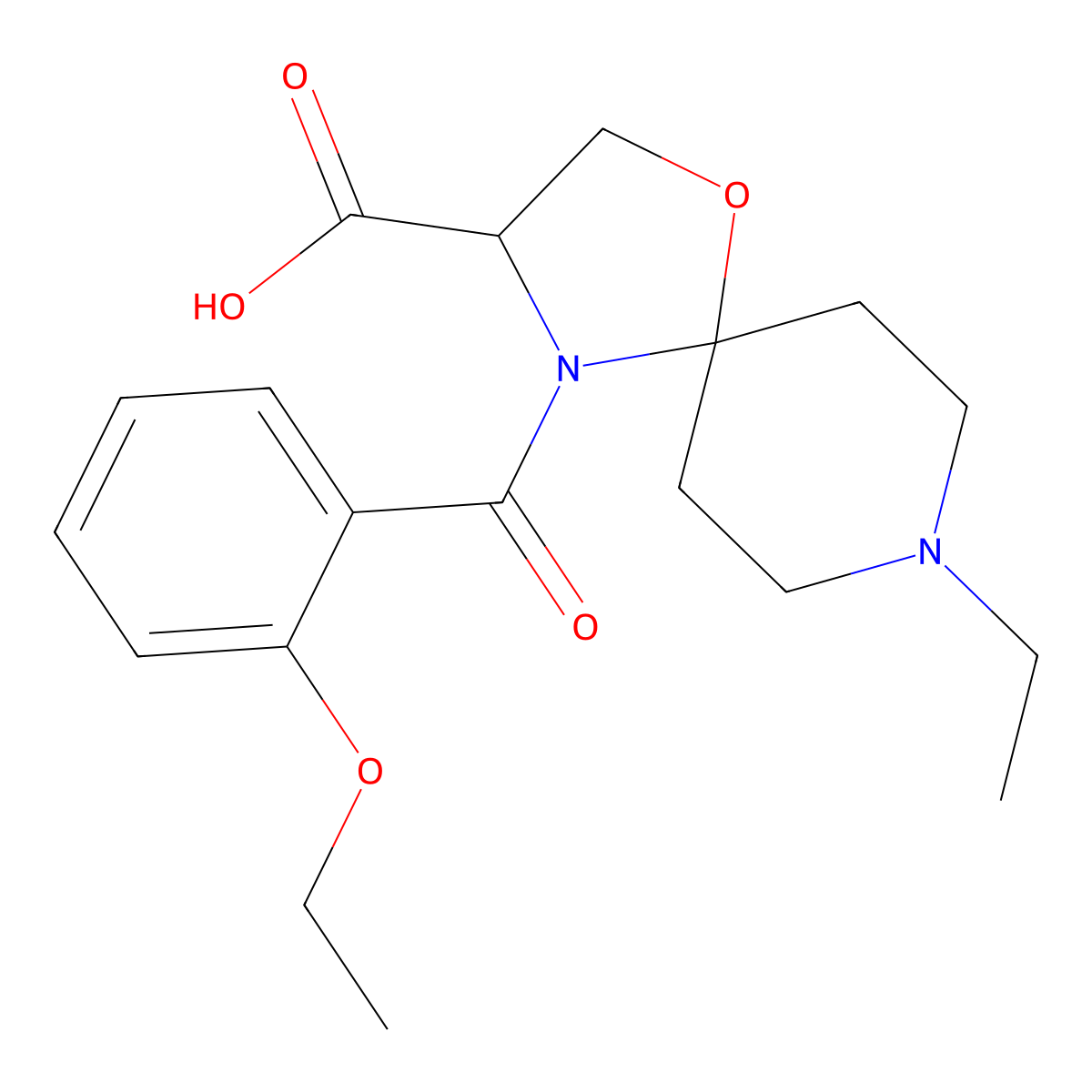 4-(2-Ethoxybenzoyl)-8-ethyl-1-oxa-4,8-diazaspiro[4.5]decane-3-carboxylic acid molecular structure, CAS 1326810-89-2