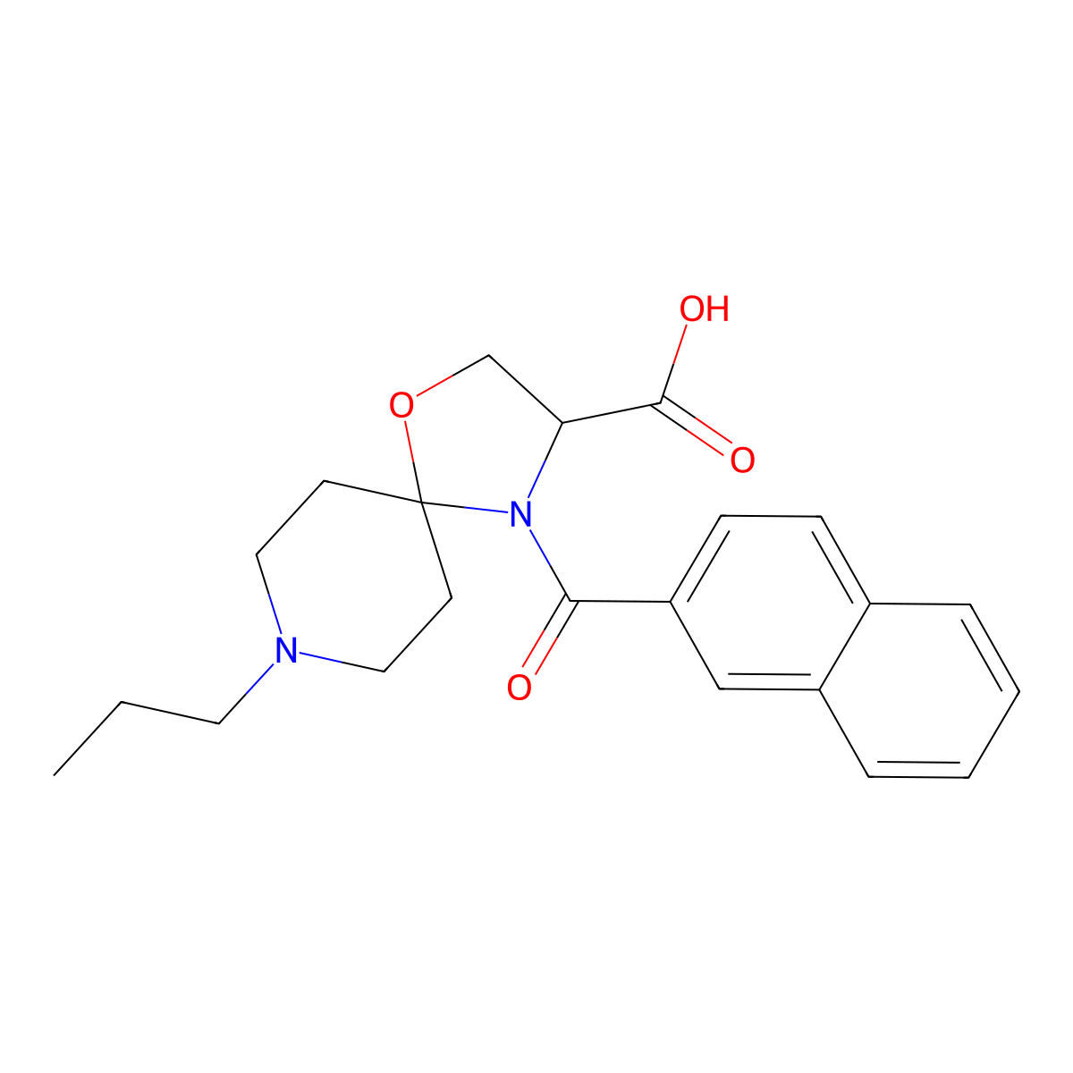 4-(Naphthalene-2-carbonyl)-8-propyl-1-oxa-4,8-diazaspiro[4.5]decane-3-carboxylic acid molecular structure, CAS 1326811-05-5